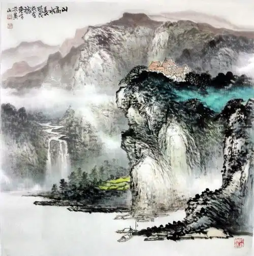 画家刘东方山水画作品系列网展淡然高清组图
