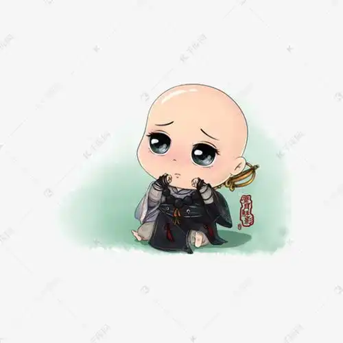 手绘可爱的小和尚素材图片免费下载高清png千库网图片编号8748636
