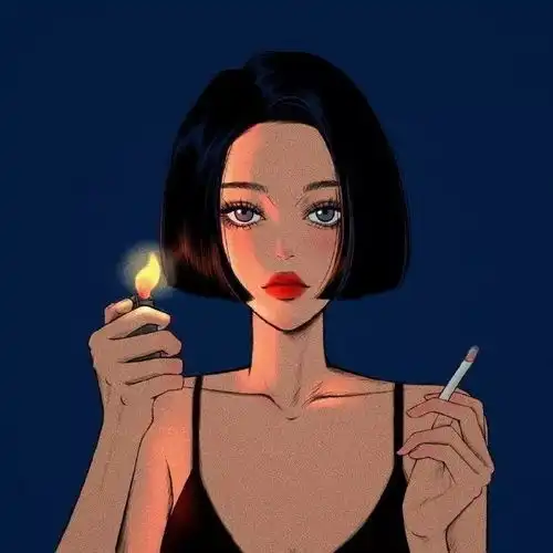 一组酷酷的女生头像
