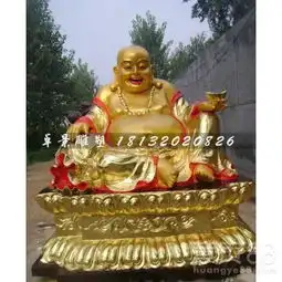 玻璃钢仿铜弥勒佛,招财铜雕