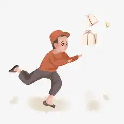 快递物流清新手绘插画快递小哥图片素材其他格式下载动漫人物大全
