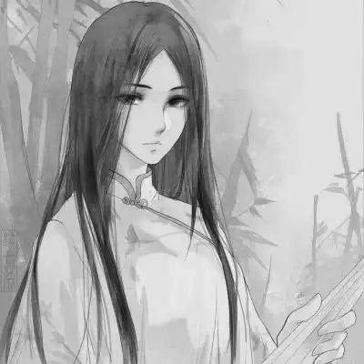 黑白动漫头像女生冷酷2020二次元动漫黑白图片
