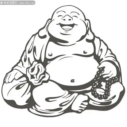 矢量弥勒佛图片
