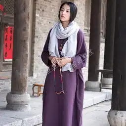 棉麻女装宽松女式连衣裙袍子bxf
