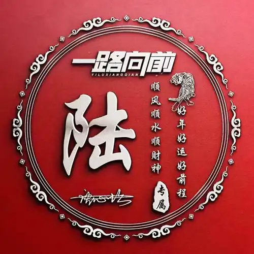 2022你的微信头像该换新了,一路向前鸿运当头3d签名头像,请查收
