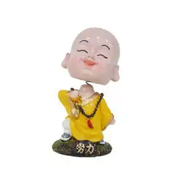 小沙弥可爱禅意小和尚摆件办公室办公桌书房书柜书桌
