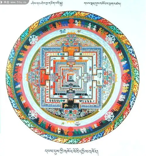 时轮金刚坛城图片佛塔坛城
