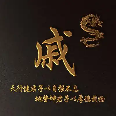 励志创意姓氏头像天行健君子以自强不息
