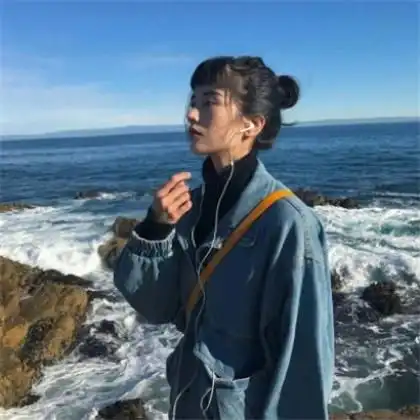 最漂亮的海边头像,迷人风景加上好看的美女
