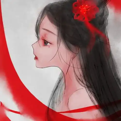 红色系古风女生头像绵绵更在三生后谁隔世读关鸠
