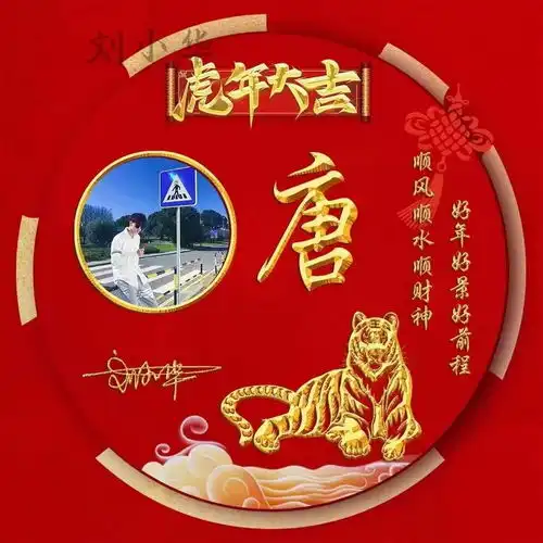 2022虎年微信头像,3d个性励志姓氏签名头像,好年好运好前程
