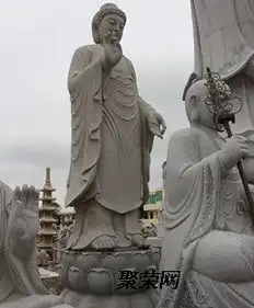 寺庙陵园手持莲花接引佛恭造订制立像石雕无量寿佛石雕塑
