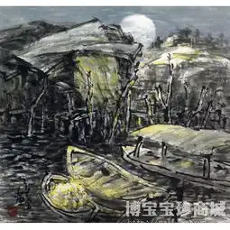 尧金富疍家系列5类别国画山水作品

