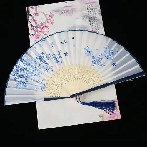 酒吧蹦迪扇子影楼道具佛系折扇毛笔字扇子婚礼拍照道具婚纱照道具

