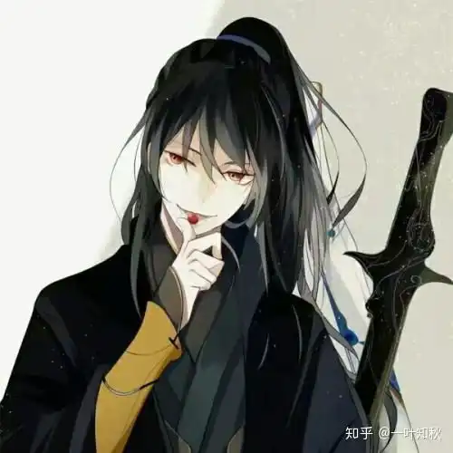 求古装动漫男图片,要手持黑色的剑,谢谢

