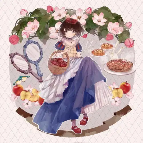 插画壁纸头像存图白雪姬和美少女战士,洛丽塔动漫少女人物系列作品
