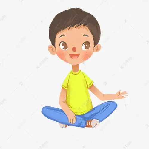 打坐的小男孩png免抠png插画素材图片免费下载千库网
