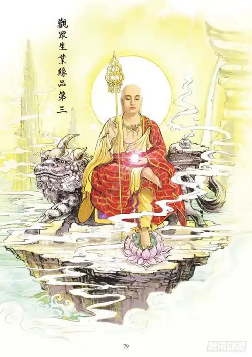 佛系头像男卡通动漫菩萨