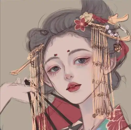 女生头像手绘古风动漫女生头像
