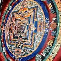精品坛城唐卡顶级画工时轮金刚
