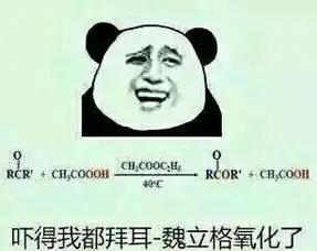 这四个装逼的化学方程式表情来解释一下或者找同类
