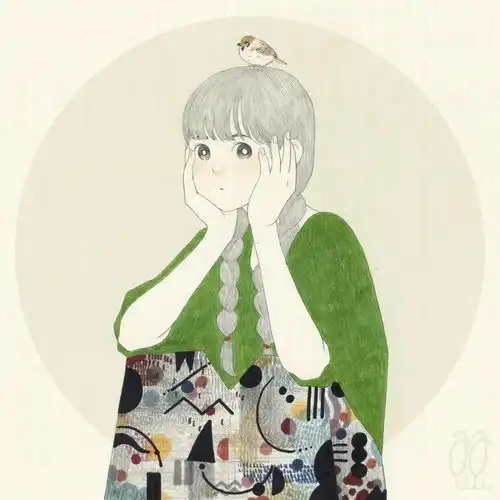 画笔下甜美女孩,可爱萌萌,甜而不腻刚刚好
