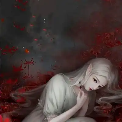 彼岸花头像女生唯美图片彼岸花系列冷酷女孩
