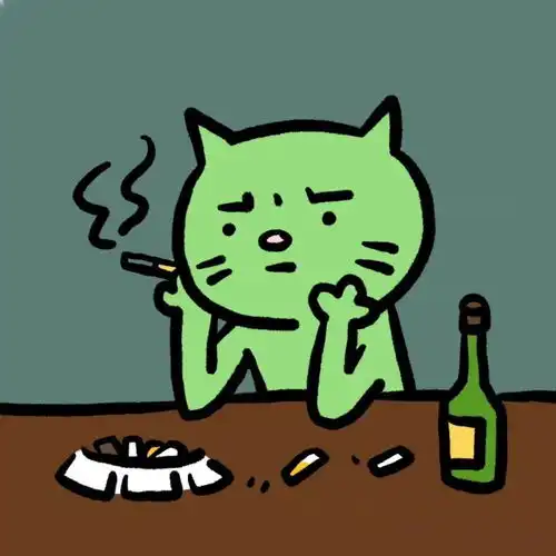 头像淡淡的忧伤焦绿猫系列卡通头像

