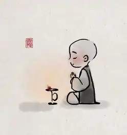 微信头像佛系禅意小和尚拈花湾