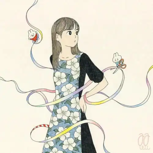 画笔下甜美女孩,可爱萌萌,甜而不腻刚刚好
