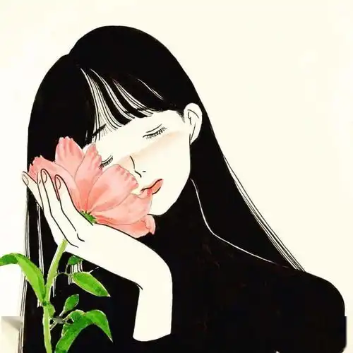 动漫女生头像快乐一点
