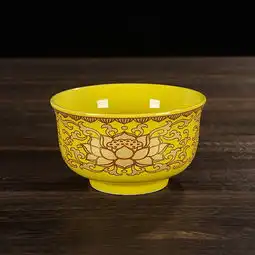 陶瓷供碗祭祀拜佛祭祖佛堂斋碗供酒碗法会供杯八净水杯莲花佛具
