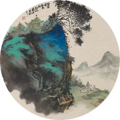 彭龙溪禅意山水画
