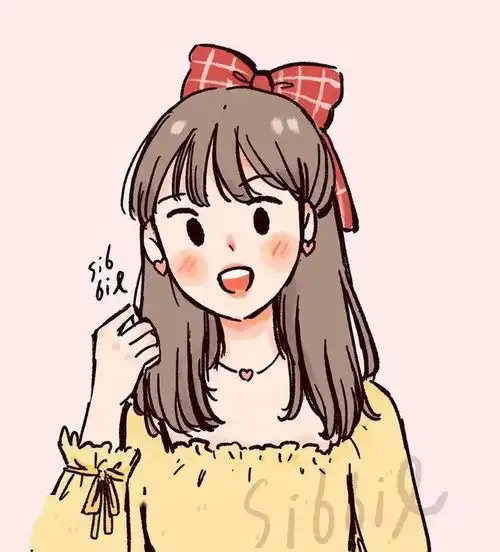 适合做头像的可爱女生插画,其实也可以自己动手试试哦
