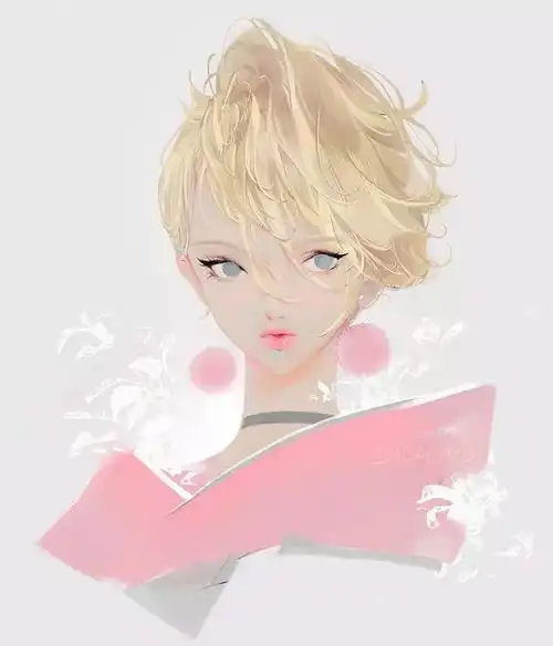 每日绘画欣赏唯美柔和的女生头像
