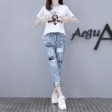 牛仔裤2019年夏季潮流简约个性显瘦修身百搭优雅休闲纯色口袋
