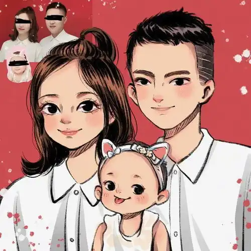 一张张真人q版的真人漫画微信头像,第一次送女朋友礼物
