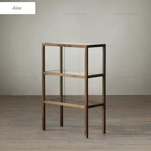 表情艾一aiee餐边柜aiee北欧表情乔系列现代黑胡桃木家具博物者书柜陈列柜...表情
