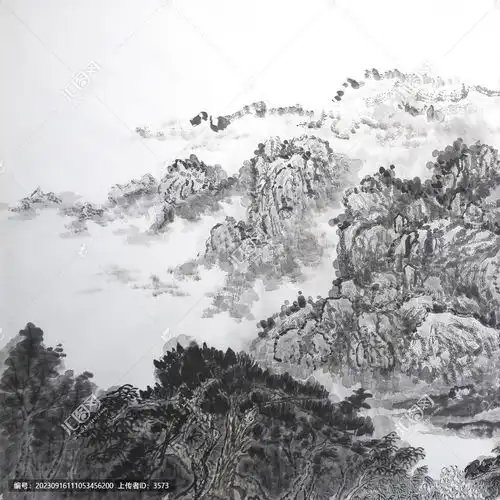 禅意国画风景小品水墨山水设计模板下载其他设计素材下的美术绘画设计模板
