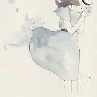 微信卡通人物向日葵女孩微信头像图片大全
