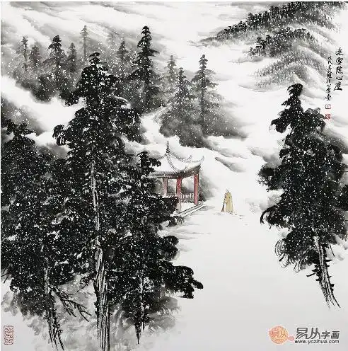 禅意挂画,画家吴大恺山水中的禅境表达
