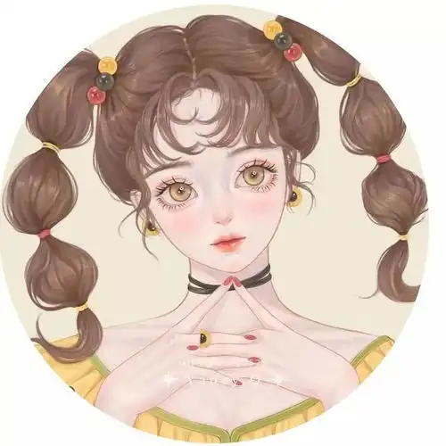 插画女生头像
