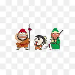 免费下载刘备张飞关羽图片大全千库网png
