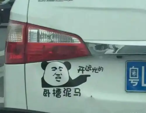 爆笑一刻看到前车的车屁股瞬间不想超车了
