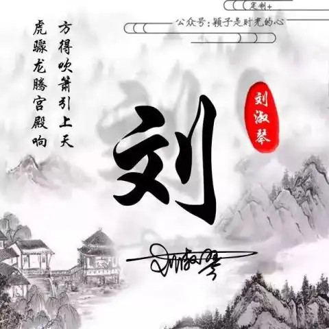 古风头像,寄情山水间,16款水墨姓氏头像等你带走
