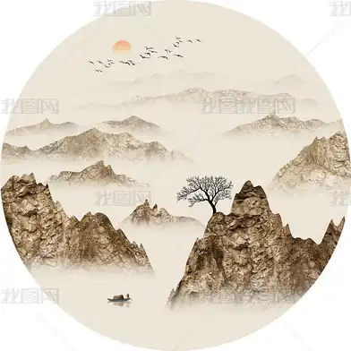 花纹图案禅意新中式抽象石纹水墨山水圆形挂画花纹图案家居数码图案图片设计素材高清psd模板下载71.50mb花纹图案大全
