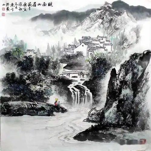 艺海拾贝山水画家刘东方作品系列网展邂逅黄山
