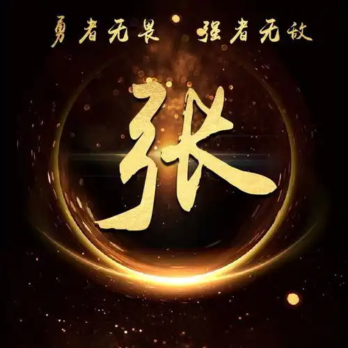超炫金色霸气励志姓氏微信头像总有疾风起,人生不言弃

