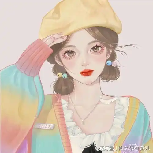 手绘动漫女头像
