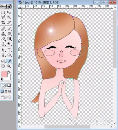 佛系女孩卡通图片设计
